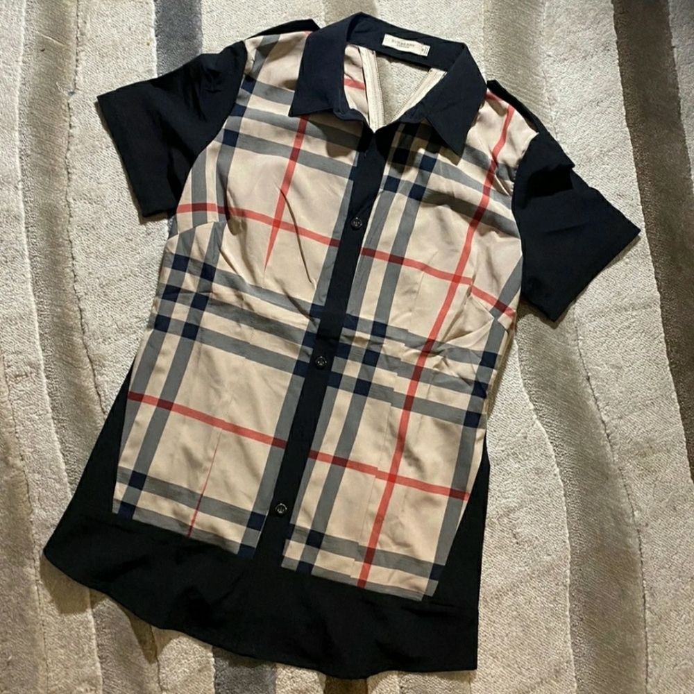Authentic Burberry button up blouse